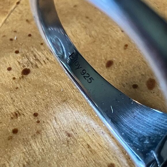 Royston Blue Horizon Turquoise Pearl Sterling Silver Ring Size 9 - Picture 5 of 8